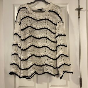 Lightweight spring sweater with bell sleeves